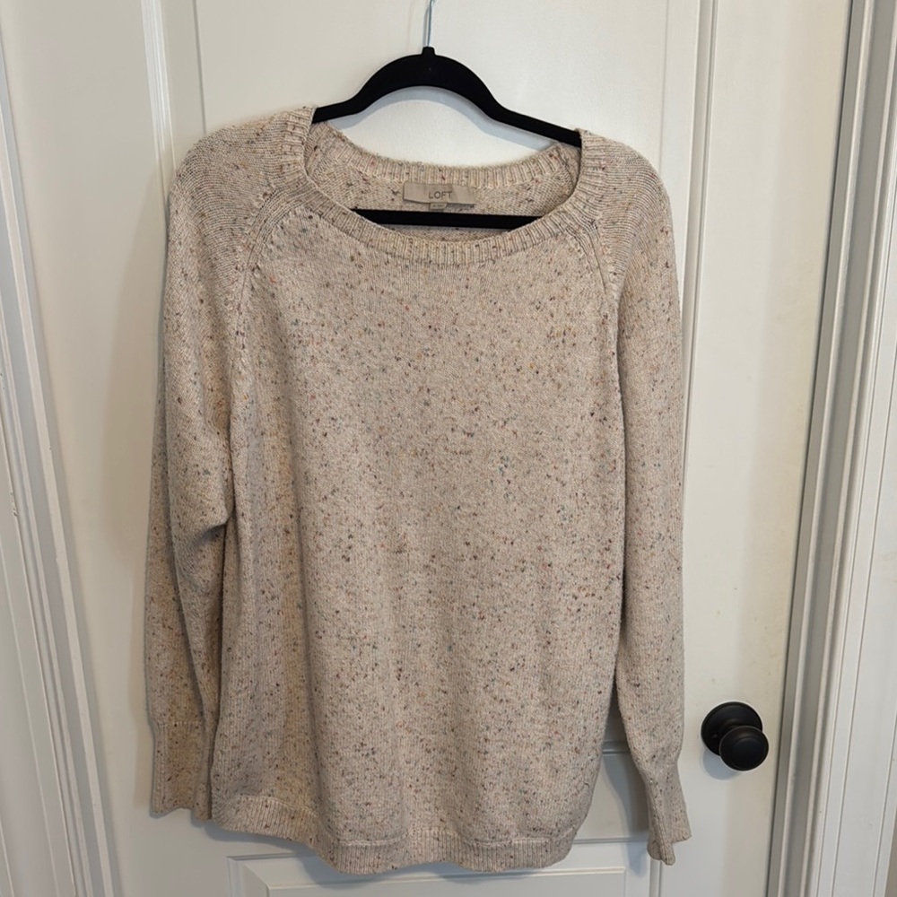 LOFT Cream Sweater for Women